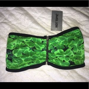 Hot Topic Clover ☘️ Bandeau Top